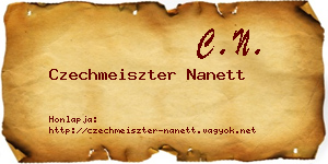 Czechmeiszter Nanett névjegykártya